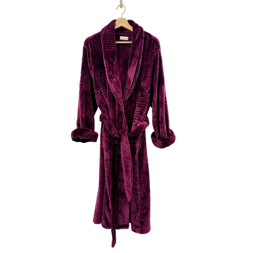 Natori Plum Fleece Long Cozy Robe